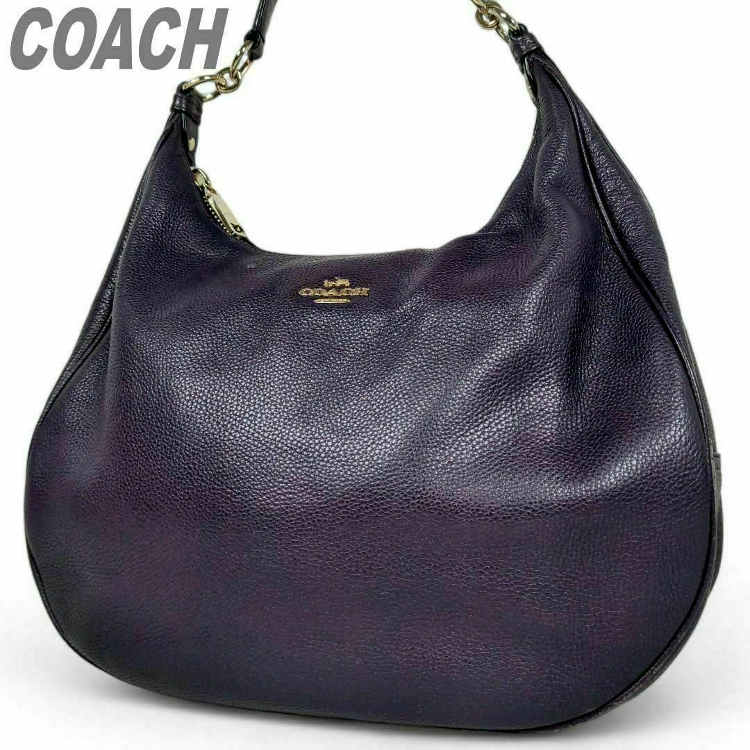 COACH(コーチ)のコーチ ショルダーバッグ ハンドバッグ 肩掛け パープル お出掛け 紫 通勤用 レディースのバッグ(ショルダーバッグ)の商品写真