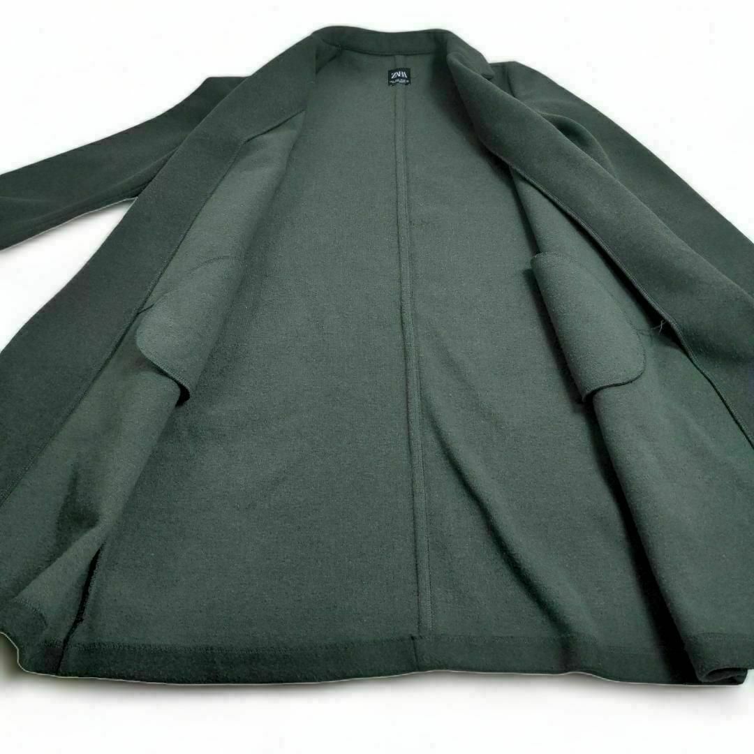 ZARA(ザラ)のザラ ロングコート ミドル丈 ミドルコート アメリカSサイズ カーキ レディースのジャケット/アウター(ロングコート)の商品写真
