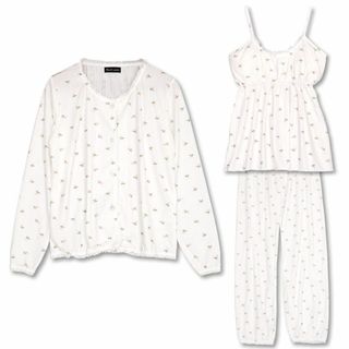 [DAYCLOSET] ルームウェア レディース 長袖 ドビーストライプ キャミ(その他)