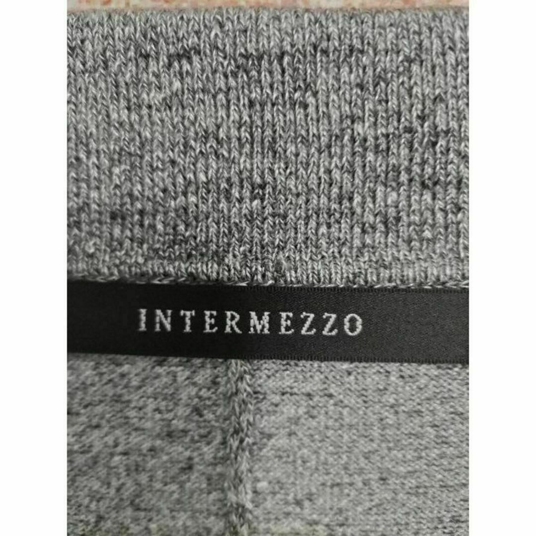 INTERMEZZO インターメッツォ 麻混じり ニット ジャケット グレー M メンズのジャケット/アウター(テーラードジャケット)の商品写真