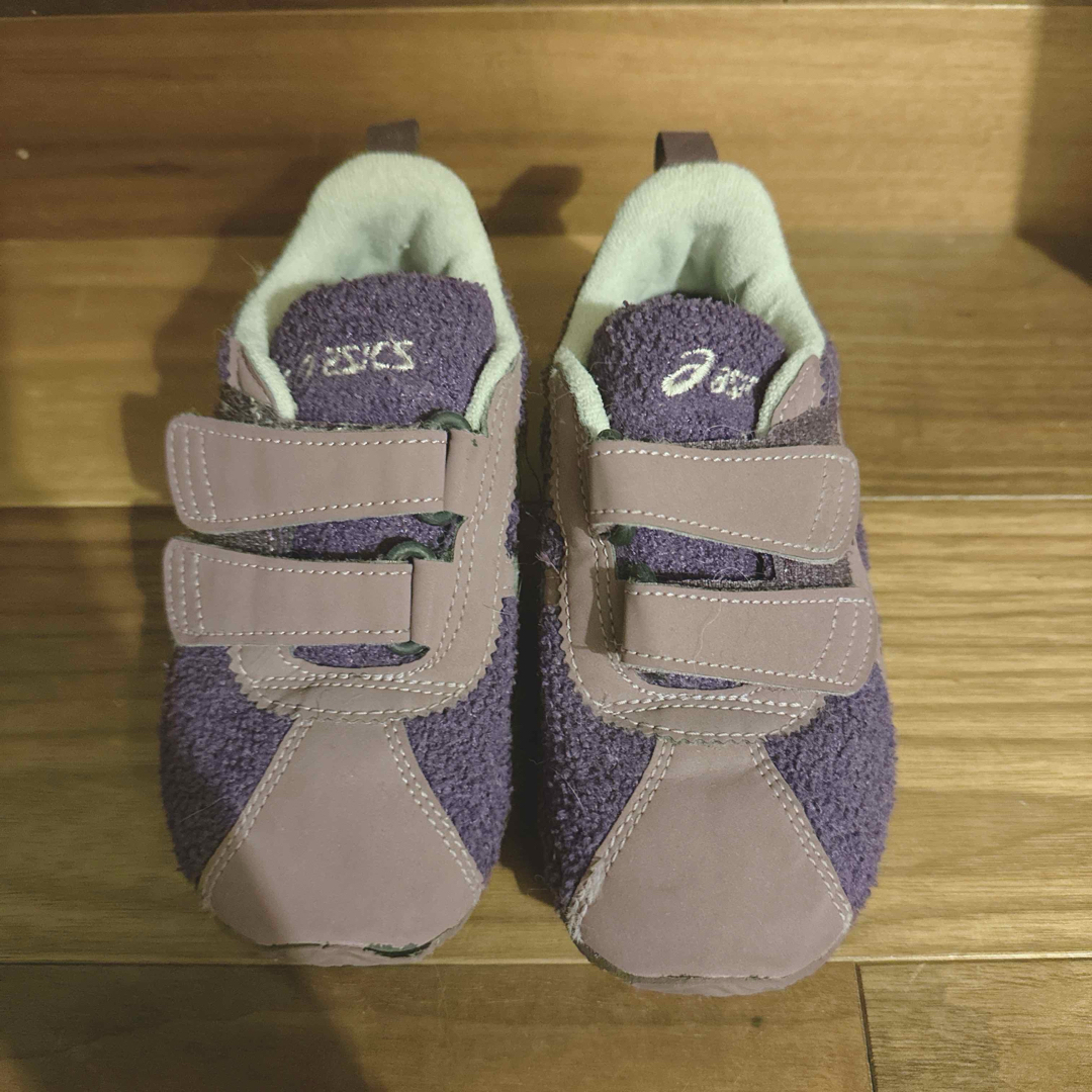 asics(アシックス)の17cm asicsアシックス　スニーカー　子供用キッズ　運動靴　紫パープル キッズ/ベビー/マタニティのキッズ靴/シューズ(15cm~)(スニーカー)の商品写真