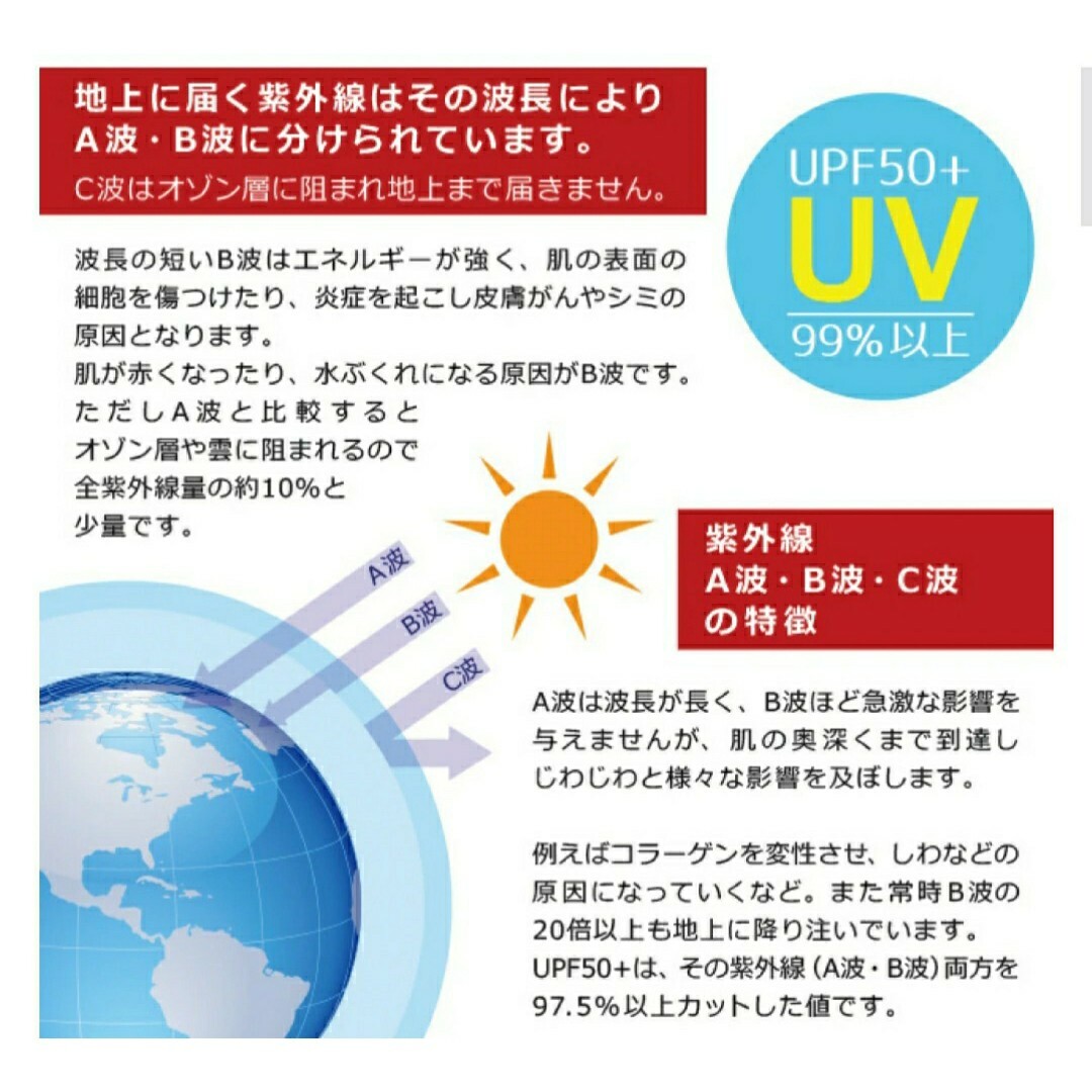 ホワイト アームカバー 接触-5°C 日焼け防止 冷感 紫外線対策 UVカット レディースのファッション小物(手袋)の商品写真