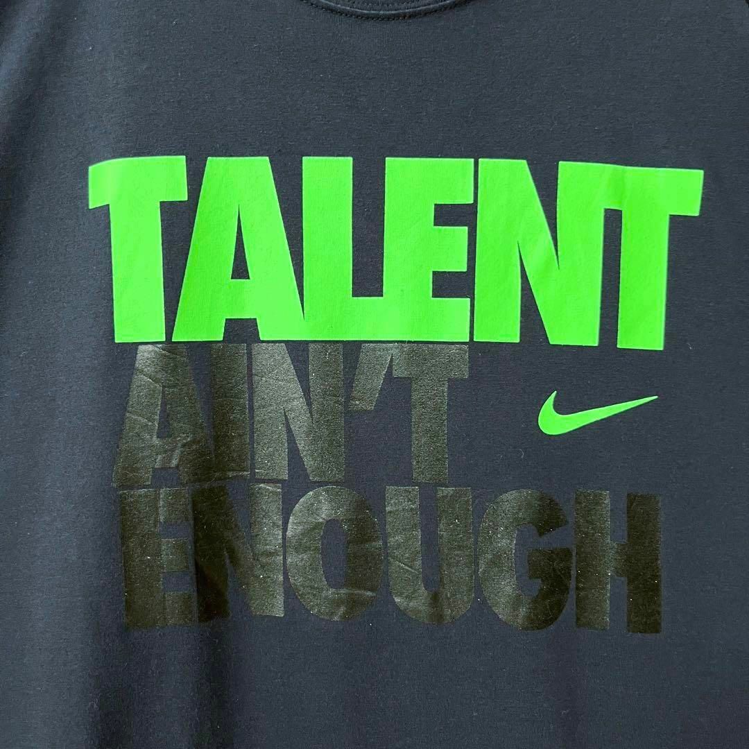 NIKE(ナイキ)のアメリカ古着　NIKEナイキ　DRI-FIT プリントTシャツ　サイズXL 濃紺 メンズのトップス(Tシャツ/カットソー(半袖/袖なし))の商品写真