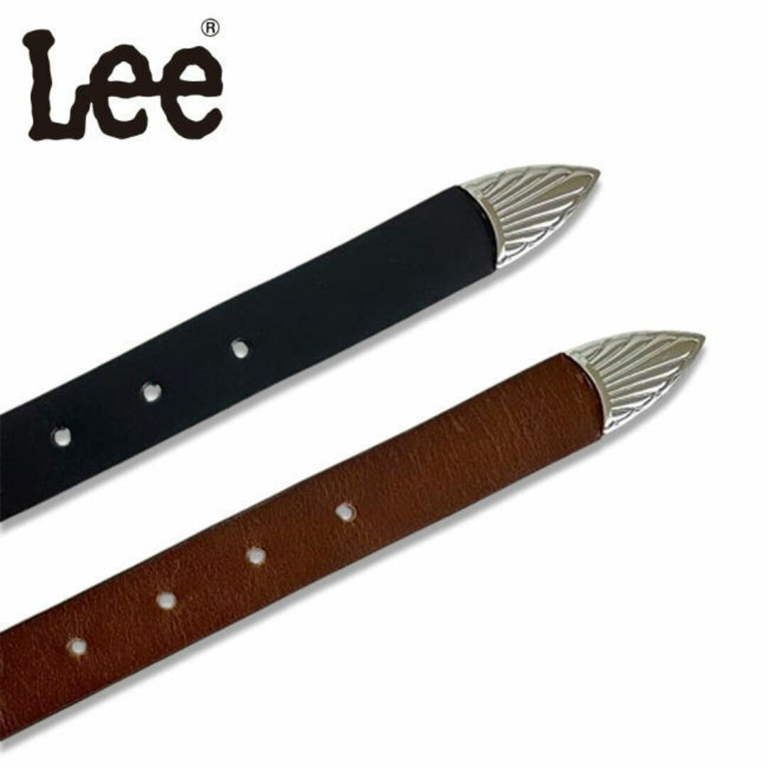 ブラック Lee LEE リー 0599 25mm ナロー レザー ベルト  メンズのファッション小物(ベルト)の商品写真