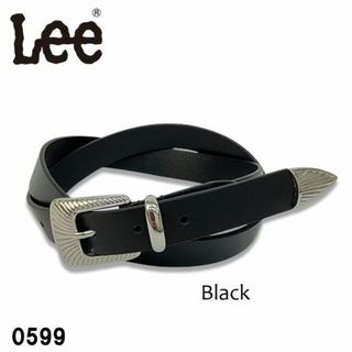 ブラック Lee LEE リー 0599 25mm ナロー レザー ベルト 