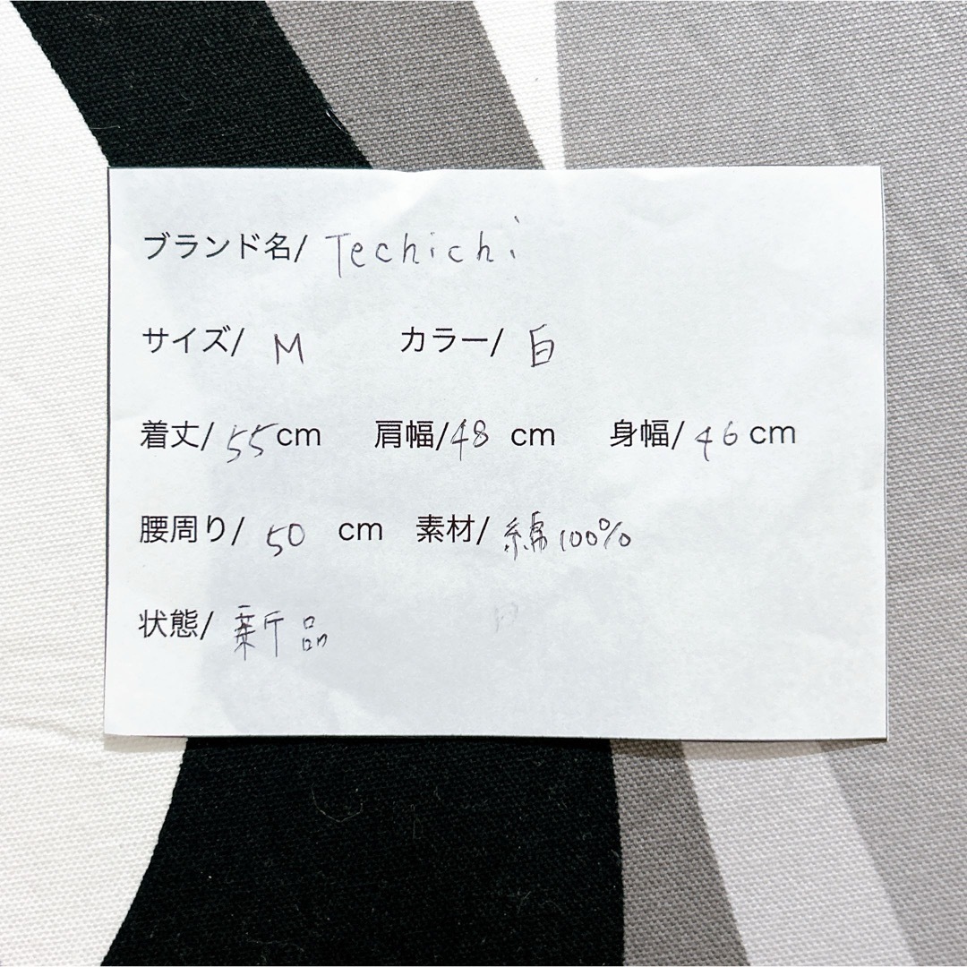 Techichi(テチチ)の新品タグ付き♪ Techichi 花柄 刺繍 レース モノクロ ノースリーブ レディースのトップス(シャツ/ブラウス(半袖/袖なし))の商品写真