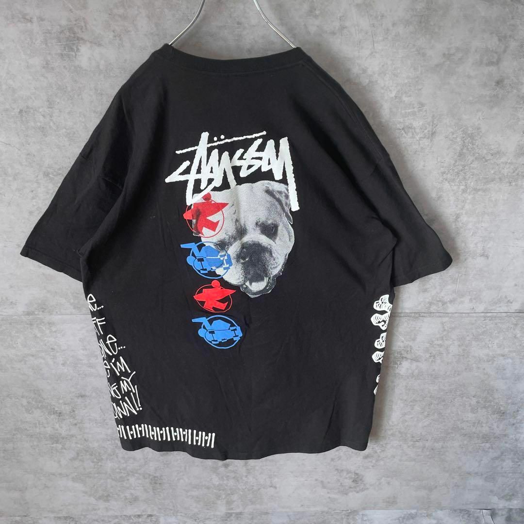 STUSSY(ステューシー)の【オーバーサイズ、アニマル柄】stussy両面プリントTシャツ古着ストリート犬 メンズのトップス(Tシャツ/カットソー(半袖/袖なし))の商品写真