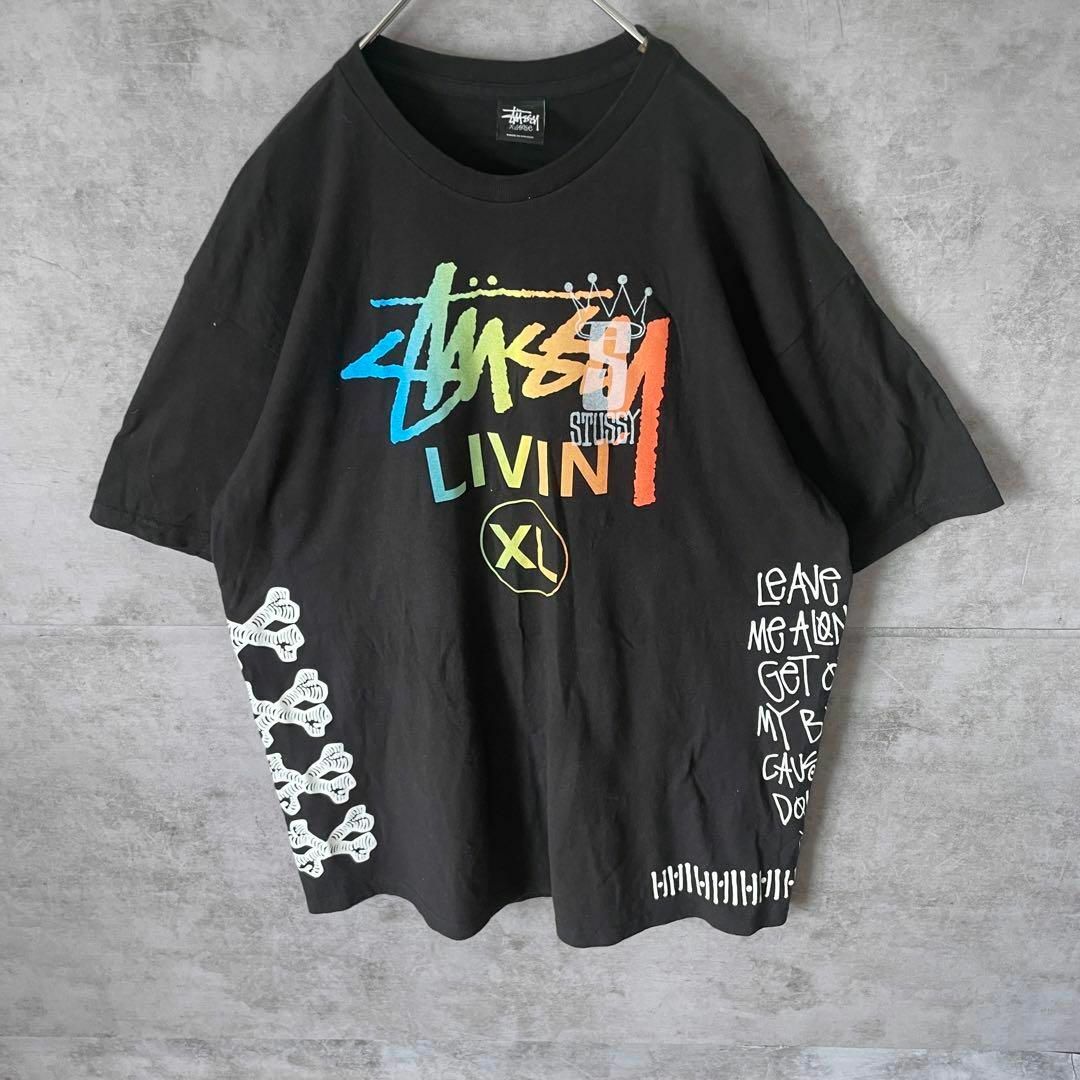 STUSSY(ステューシー)の【オーバーサイズ、アニマル柄】stussy両面プリントTシャツ古着ストリート犬 メンズのトップス(Tシャツ/カットソー(半袖/袖なし))の商品写真