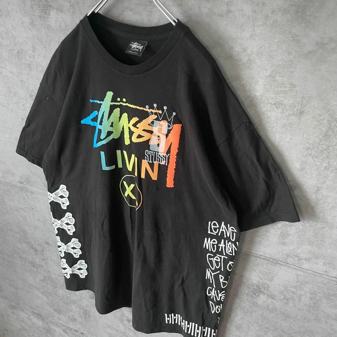 STUSSY(ステューシー)の【オーバーサイズ、アニマル柄】stussy両面プリントTシャツ古着ストリート犬 メンズのトップス(Tシャツ/カットソー(半袖/袖なし))の商品写真