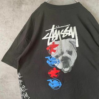 ステューシー(STUSSY)の【オーバーサイズ、アニマル柄】stussy両面プリントTシャツ古着ストリート犬(Tシャツ/カットソー(半袖/袖なし))