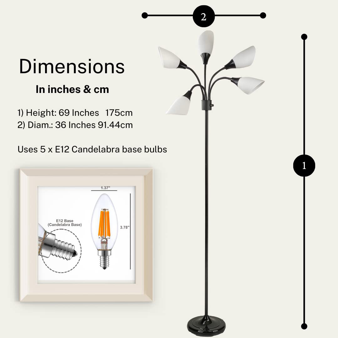 Lightaccents メデューサ フロアランプ アクリルシェード付き インテリア/住まい/日用品のライト/照明/LED(フロアスタンド)の商品写真