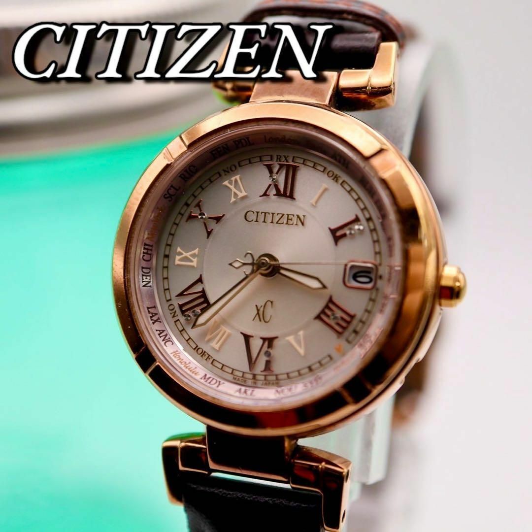 美品 CITIZEN クロスシー デイト ソーラー レディース腕時計 723 レディースのファッション小物(腕時計)の商品写真