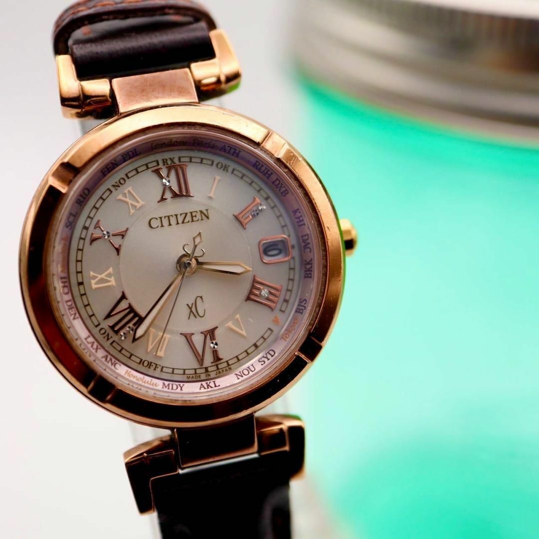 美品 CITIZEN クロスシー デイト ソーラー レディース腕時計 723 レディースのファッション小物(腕時計)の商品写真
