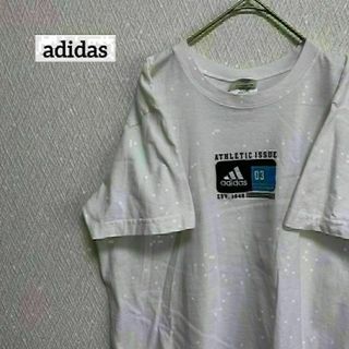 アディダス(adidas)のadidas アディダス Tシャツ 半袖 刺繍 ロゴ スリーストライプス L(Tシャツ/カットソー(半袖/袖なし))