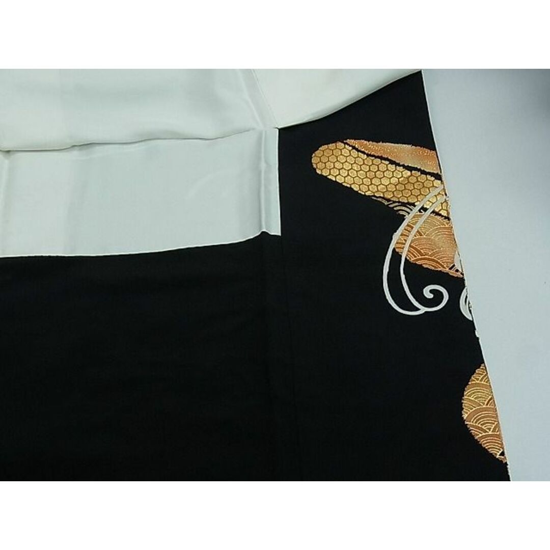 平和屋1■豪華黒留袖　駒刺繍　光琳水　金彩　逸品　CAAC8279nb レディースの水着/浴衣(着物)の商品写真