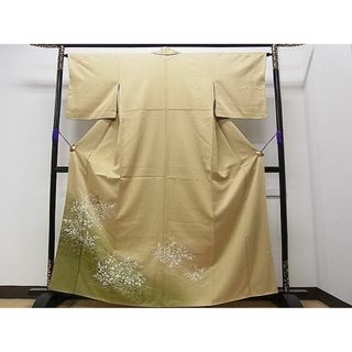 平和屋1■訪問着　スワトウ刺繍　草花文　金彩　逸品　CAAB2212dx(着物)