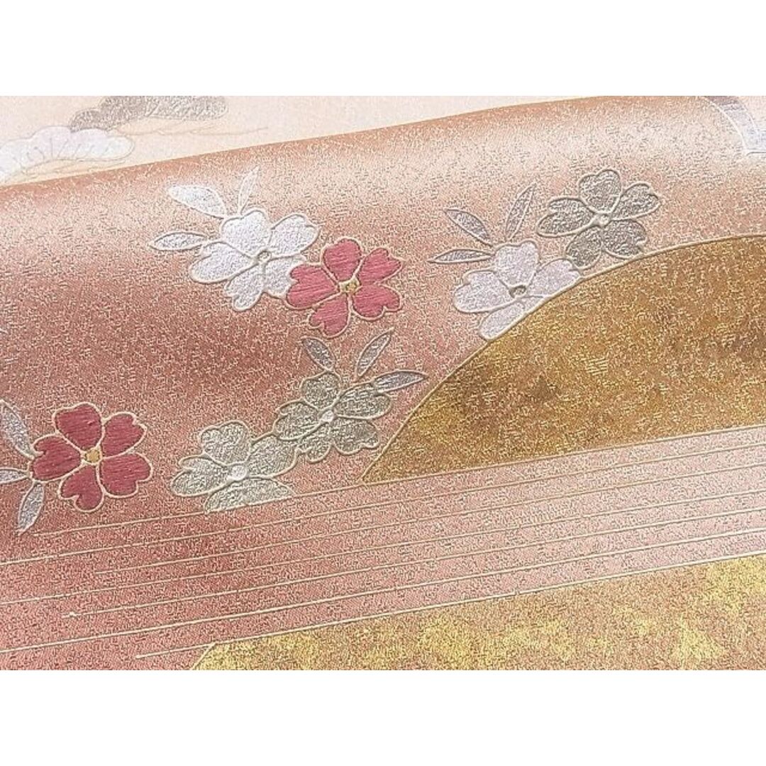 平和屋1■訪問着　刺繍　霞草花文　金銀彩　逸品　CAAC3288ev レディースの水着/浴衣(着物)の商品写真