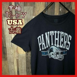 NFL アメフト フットボール プリント ロゴ メンズ L 古着 半袖 Tシャツ(Tシャツ/カットソー(半袖/袖なし))