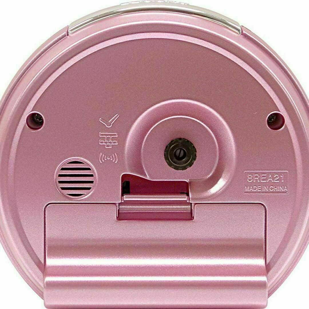 DAILY 小型連続秒針ライト付 デイリーRA21DN ピンク色 新品です。 インテリア/住まい/日用品のインテリア小物(置時計)の商品写真