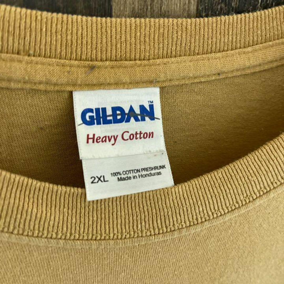 GILDAN(ギルタン)のギルダン ベージュ ライオン 古着 メンズ アニマル 2XL 半袖 Tシャツ メンズのトップス(Tシャツ/カットソー(半袖/袖なし))の商品写真