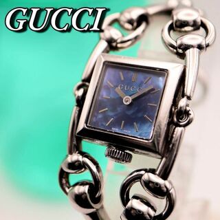 グッチ(Gucci)のGUCCI シェル スクエア シルバー レディース腕時計 465(腕時計)