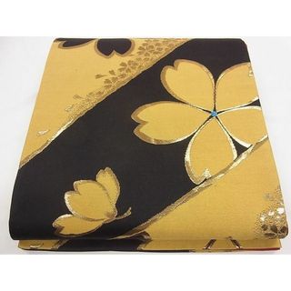 平和屋1◎六通柄袋帯　舞桜　金糸　逸品　CAAC4983eg(帯)