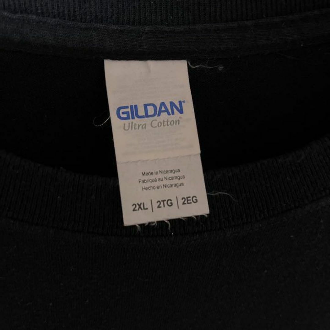 GILDAN(ギルタン)のギルダン プリント チームロゴ バスケ メンズ ブラック 古着 半袖 Tシャツ メンズのトップス(Tシャツ/カットソー(半袖/袖なし))の商品写真