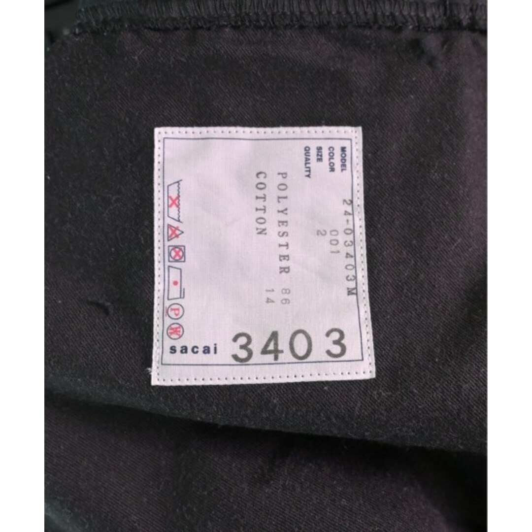 sacai(サカイ)のsacai サカイ カーゴパンツ 2(M位) 黒 【古着】【中古】 メンズのパンツ(ワークパンツ/カーゴパンツ)の商品写真