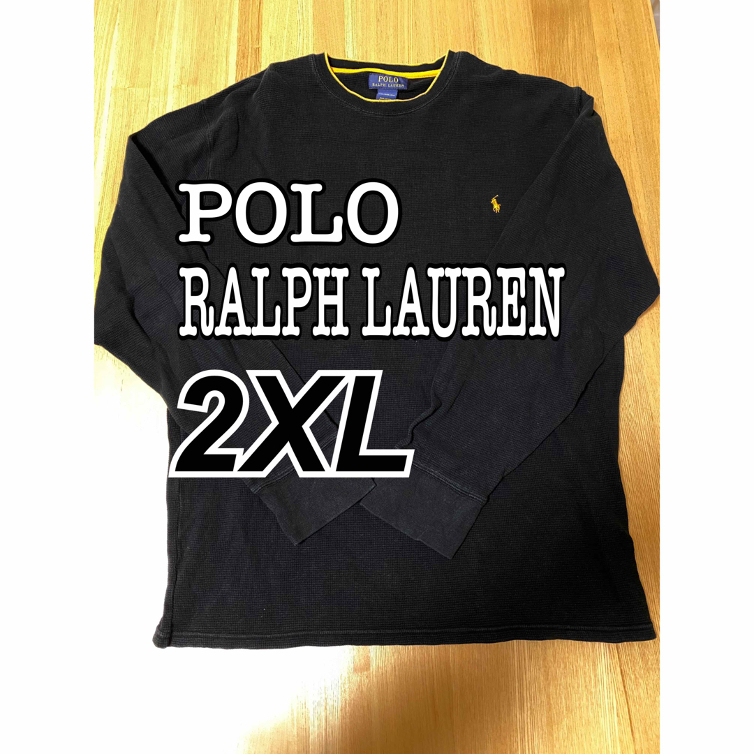 POLO RALPH LAUREN(ポロラルフローレン)のラルフローレン／ロングTシャツ／サイズ2XL／ブラック メンズのトップス(Tシャツ/カットソー(七分/長袖))の商品写真