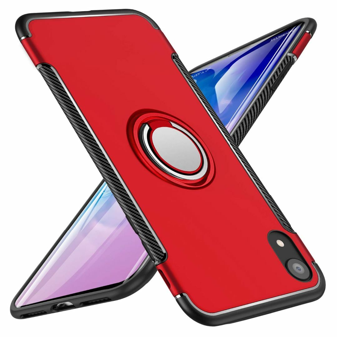 【サイズ:iPhoneXR_色:レッド】YULNCUZ iPhone XR ケー スマホ/家電/カメラのスマホアクセサリー(その他)の商品写真