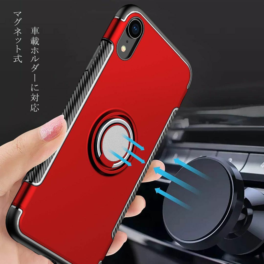 【サイズ:iPhoneXR_色:レッド】YULNCUZ iPhone XR ケー スマホ/家電/カメラのスマホアクセサリー(その他)の商品写真