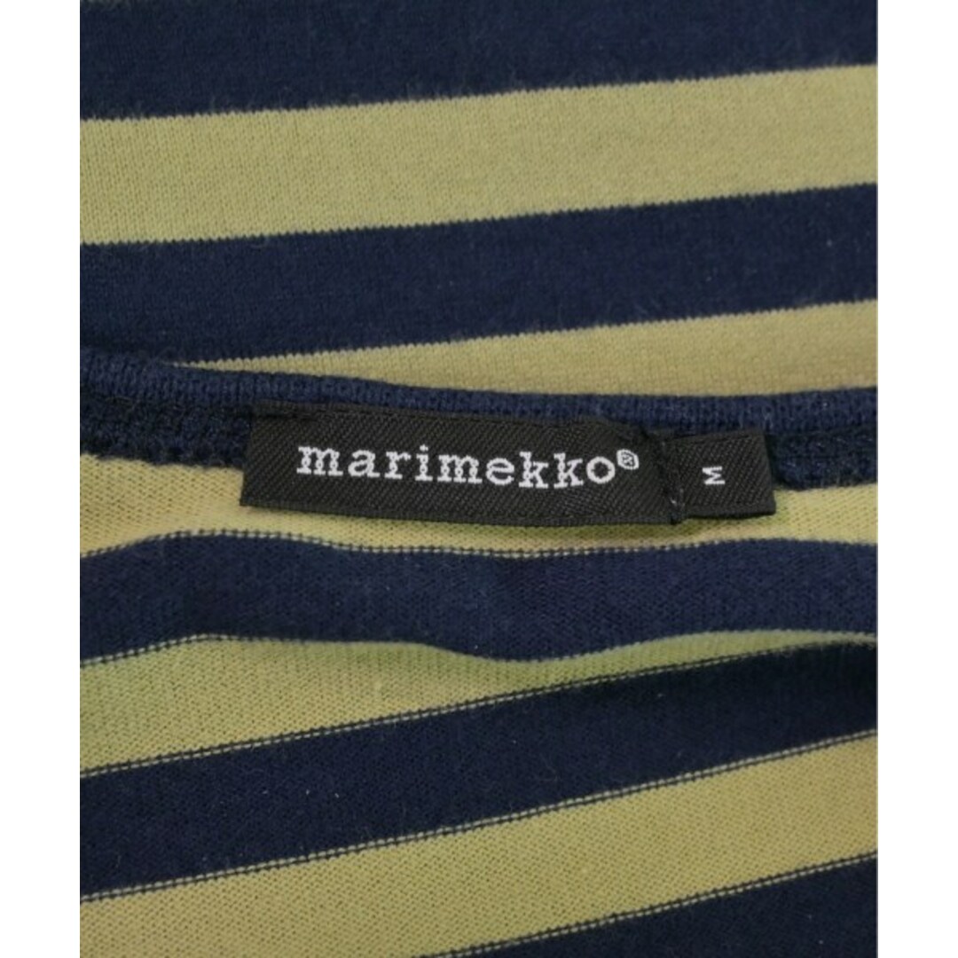 marimekko(マリメッコ)のmarimekko マリメッコ Tシャツ・カットソー M 黄緑x紺(ボーダー) 【古着】【中古】 レディースのトップス(カットソー(半袖/袖なし))の商品写真