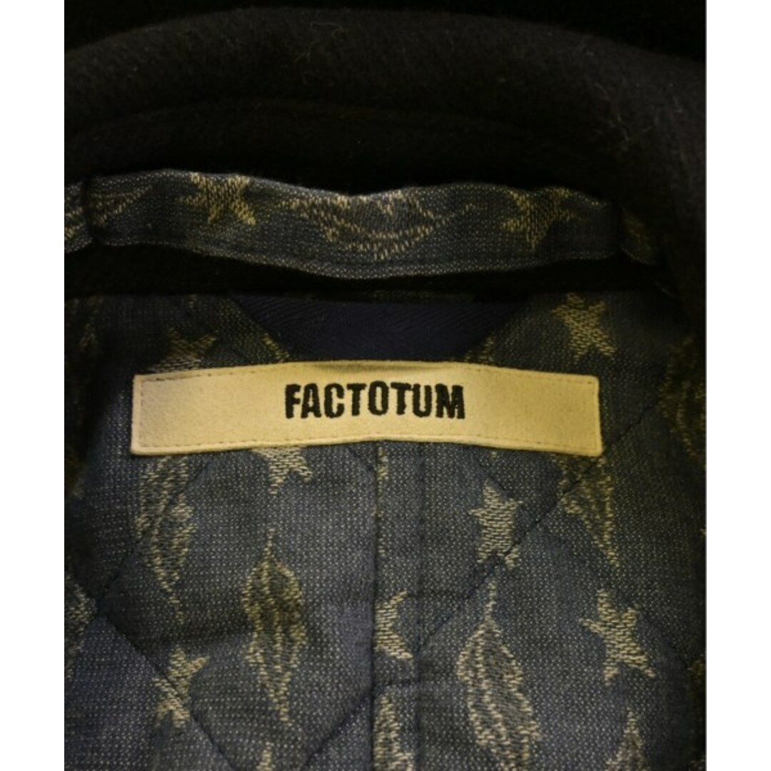 FACTOTUM(ファクトタム)のFACTOTUM ファクトタム ピーコート 46(XXL位) 黒 【古着】【中古】 レディースのジャケット/アウター(ピーコート)の商品写真