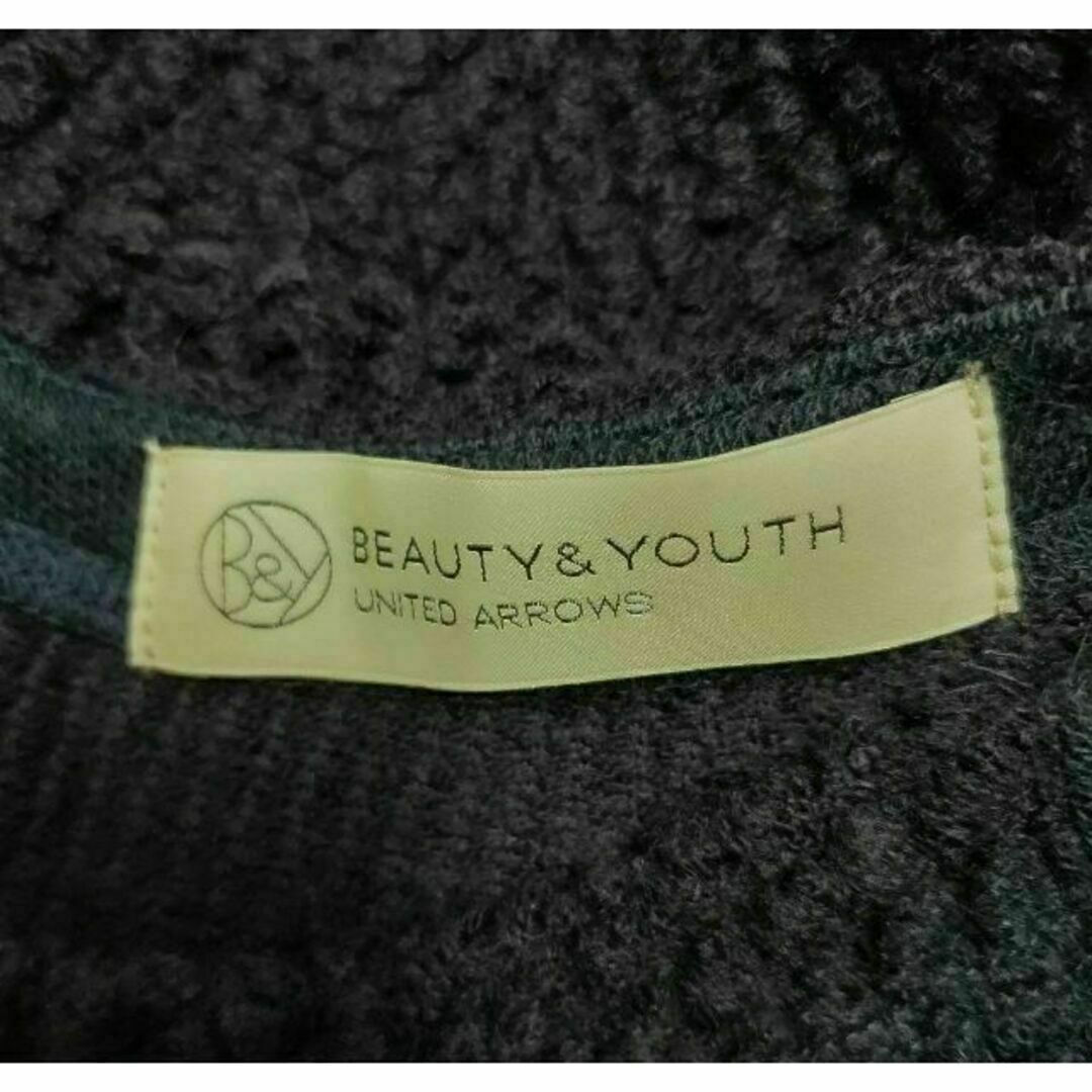 BEAUTY&YOUTH UNITED ARROWS(ビューティアンドユースユナイテッドアローズ)のビューティ&ユース ユナイテッドアローズ ニット ワンピース ネイビー レディースのワンピース(ひざ丈ワンピース)の商品写真