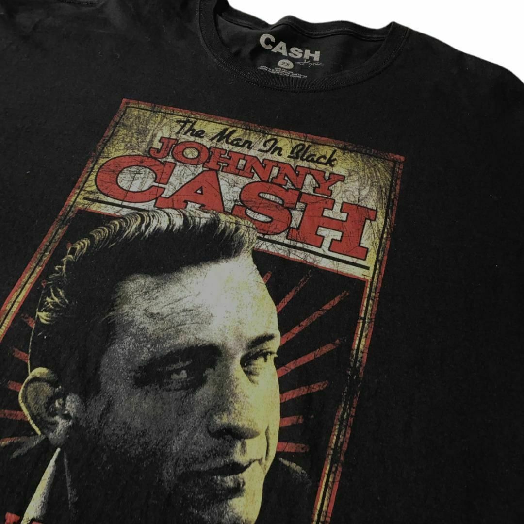 MUSIC TEE(ミュージックティー)のCASH ジョニーキャッシュ 半袖Tシャツ バンドTシャツ US古着 x44 メンズのトップス(Tシャツ/カットソー(半袖/袖なし))の商品写真