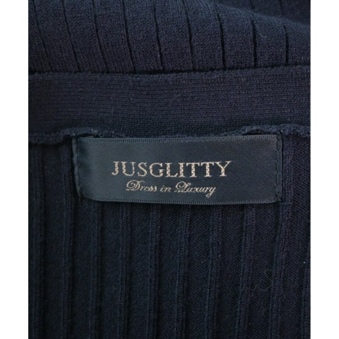 JUSGLITTY(ジャスグリッティー)のJUSGLITTY ジャスグリッティ カーディガン 2(M位) 紺 【古着】【中古】 レディースのトップス(カーディガン)の商品写真