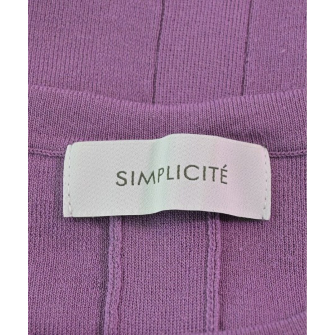 Simplicite(シンプリシテェ)のSimplicite シンプルシテ ニット・セーター -(S位) 紫 【古着】【中古】 レディースのトップス(ニット/セーター)の商品写真