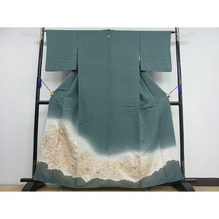 平和屋1■豪華色留袖　四季山水園　壽光織　暈し染め　金糸　逸品　CAAC5973ut(着物)