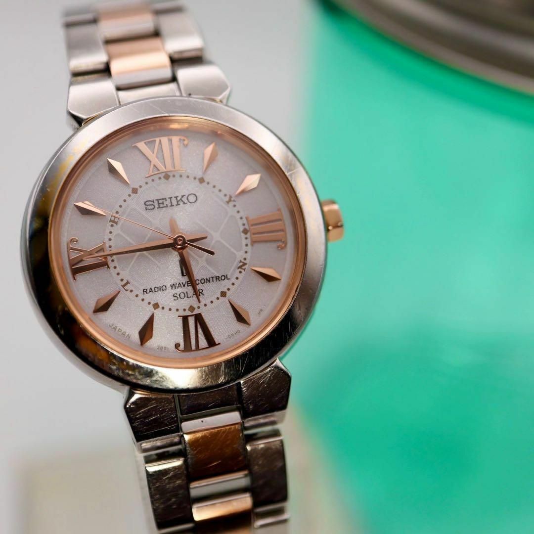 良品SEIKO ルキア ソーラー ラウンド シルバー レディース腕時計 727 レディースのファッション小物(腕時計)の商品写真