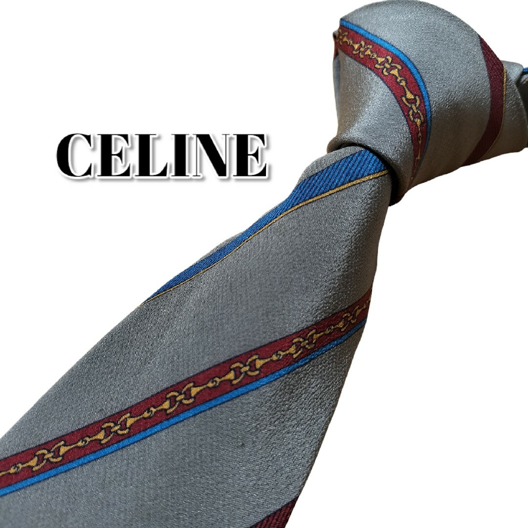 celine(セリーヌ)の★CELINE★　セリーヌ　ストライプ　スペイン製 メンズのファッション小物(ネクタイ)の商品写真