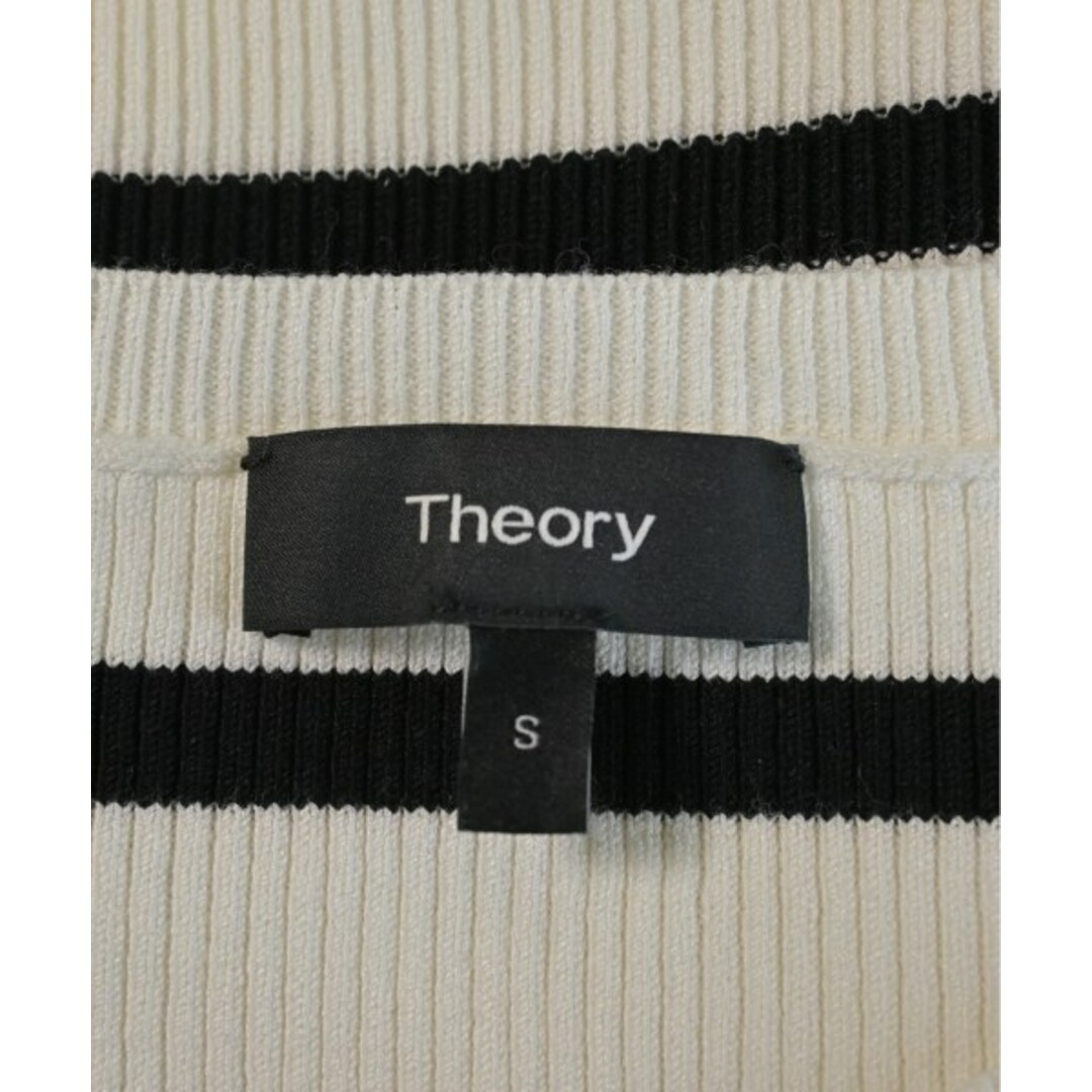 theory(セオリー)のTheory セオリー ニット・セーター S 白x黒(ボーダー) 【古着】【中古】 レディースのトップス(ニット/セーター)の商品写真