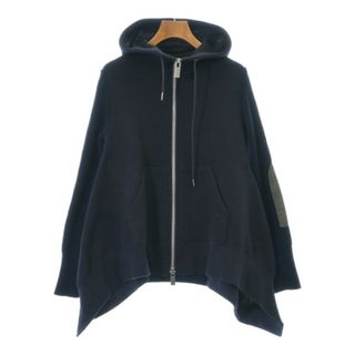 sacai サカイ パーカー 1(S位) 紺xカーキ 【古着】【中古】