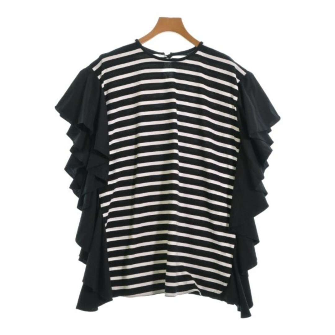 DRESSCAMP(ドレスキャンプ)のDRESS CAMP Tシャツ・カットソー 38(M位) 黒x白(ボーダー) 【古着】【中古】 レディースのトップス(カットソー(半袖/袖なし))の商品写真