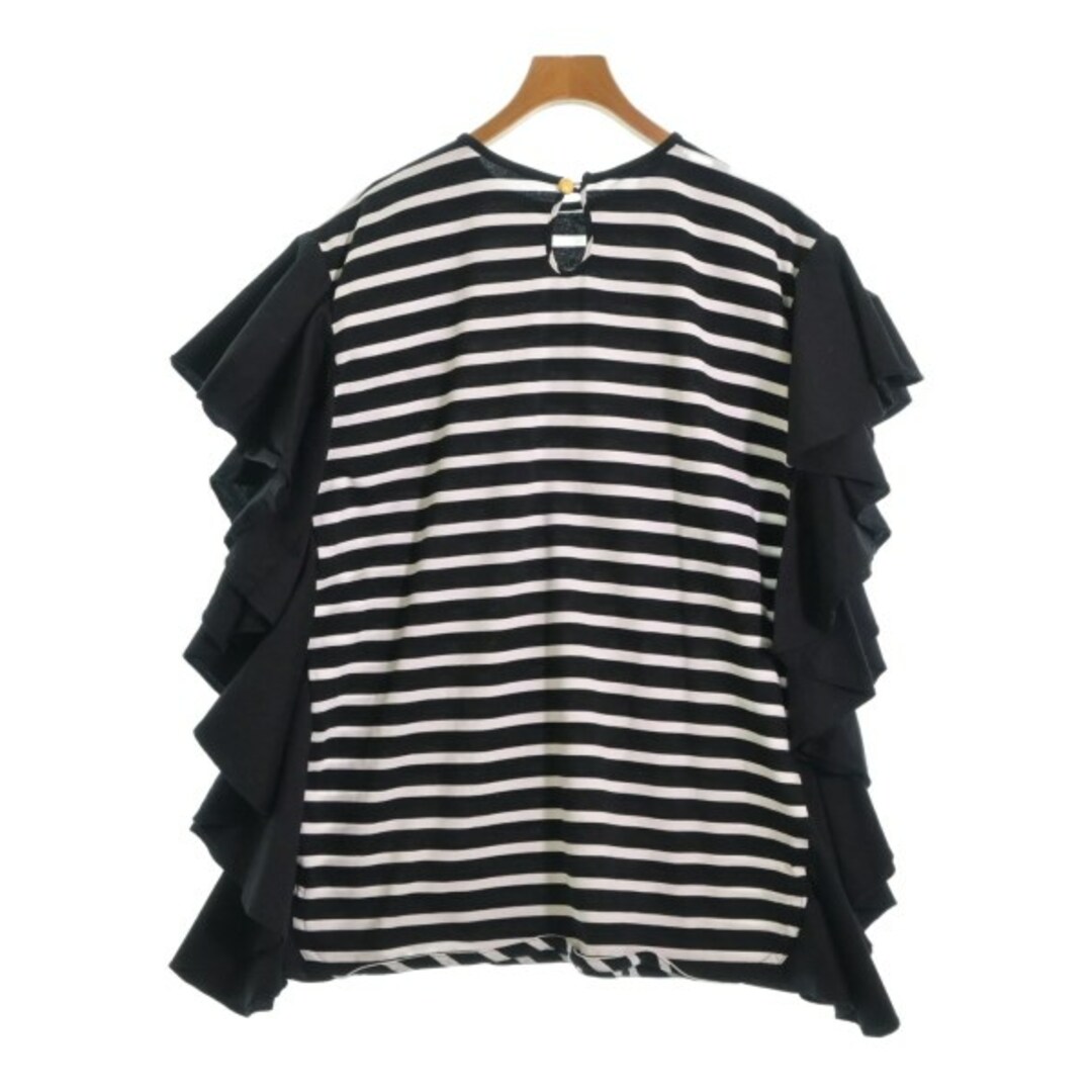 DRESSCAMP(ドレスキャンプ)のDRESS CAMP Tシャツ・カットソー 38(M位) 黒x白(ボーダー) 【古着】【中古】 レディースのトップス(カットソー(半袖/袖なし))の商品写真