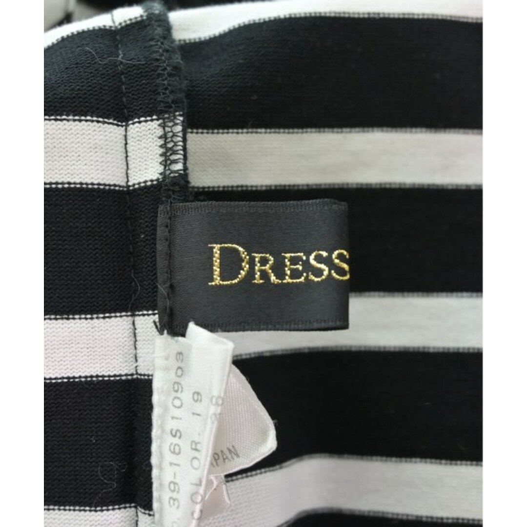 DRESSCAMP(ドレスキャンプ)のDRESS CAMP Tシャツ・カットソー 38(M位) 黒x白(ボーダー) 【古着】【中古】 レディースのトップス(カットソー(半袖/袖なし))の商品写真