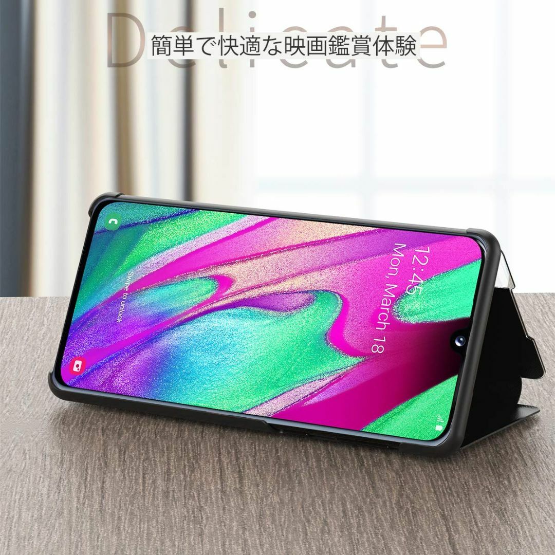 【色:レッド】Galaxy A41のケース,ミラー 手帳型 知能休眠  かわいい スマホ/家電/カメラのスマホアクセサリー(その他)の商品写真