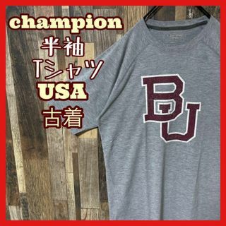 チャンピオン(Champion)のチャンピオン メンズ プリント グレー L USA古着 90s 半袖 Tシャツ(Tシャツ/カットソー(半袖/袖なし))