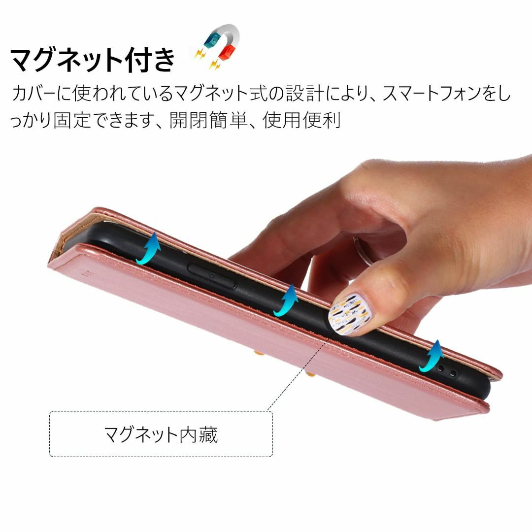 【新着商品】KWATUNG aquos wish ケース 手帳型 AQUOS w スマホ/家電/カメラのスマホアクセサリー(その他)の商品写真