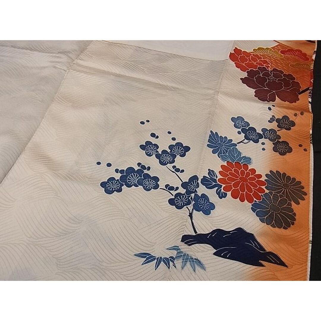 平和屋1■豪華振袖　駒刺繍　風景文　金彩　逸品　CAAC1493dy レディースの水着/浴衣(振袖)の商品写真