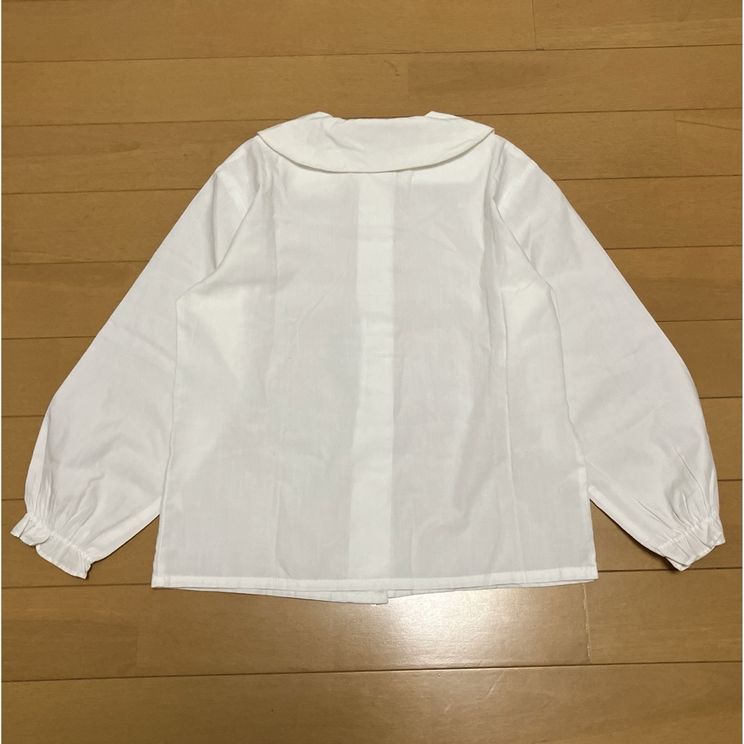 ブラウス　ホワイト　Puff Cream   120 キッズ/ベビー/マタニティのキッズ服女の子用(90cm~)(ブラウス)の商品写真